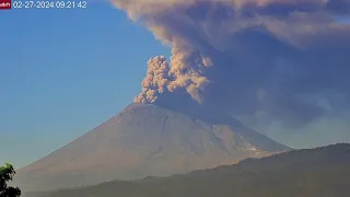 Volcanic Ash Heading to Mexico City from Popocatépetl Volcano (Feb 27, 2024)