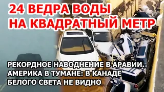 Видео дня: последствия наводнения в Саудовской Аравии. Потом смыл целый город. Туман в Канаде