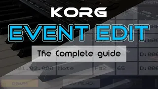 Event edit page in Korg PA series | Korg style edit techniques | Korg style creation part 13