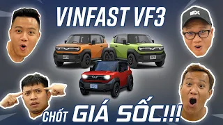 VinFast VF3 chốt giá từ 235 Triệu: Xe điện quốc dân là đây chứ đâu!