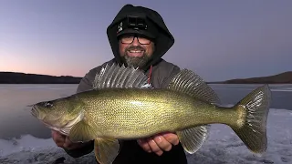 Ice Fishing on VERY SAFE ICE, with NO DANGER!