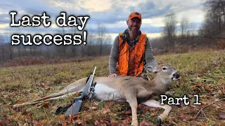 my last day of gun season NY 2023 - deer down - part 1