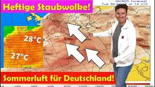 Die Maiprognose stürzt ab! Im Osten bis 29 °C, im Westen Unwettergefahr, neue Saharastaub-Wolke!