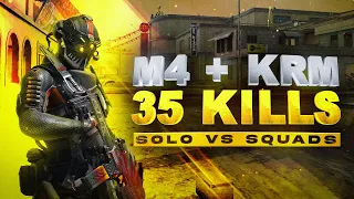 35 KILLS Solo VS Squads | KRM + M4 = OP