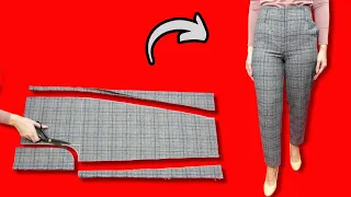 How to sew comfortable high-waisted pants in 30 minutes.