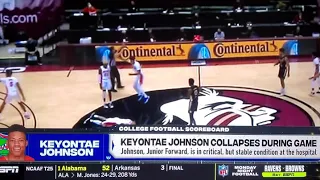 Keyontae Johnson collapses on court, original video.