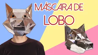DIY - How to make a WOLF MASK with paper 🐺 Templates and Explanation Step by Step ☞ PAPERCRAFT