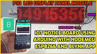 IOT Notice Board using Arduino with Nodemcu ESP8266 and Blynk App