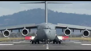 Jet Blast from departing C-17A bound for Antarctica