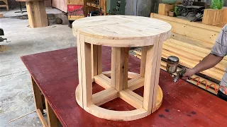 Best Wood Recycling Idea Ever // Create The Perfect Outdoor Coffee Table Set Ever