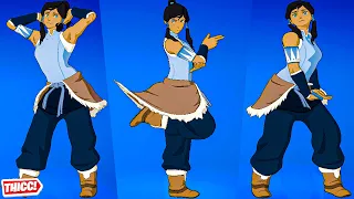 Fortnite Korra Skin Showcase Thicc 🍑😍 Top Tiktok Emotes & Dances 😘Avatar The Last Air Bender Collab😜