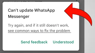 Can't Update Whatsapp Messenger Problem In Play Store