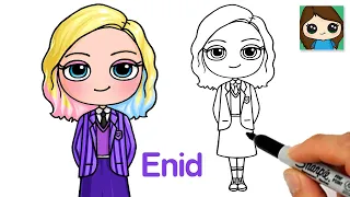 How to Draw Enid Sinclair Easy | Netflix Wednesday Addams
