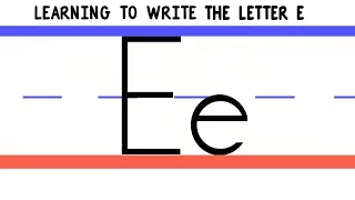 Write the Letter E - ABC Writing for Kids - Alphabet Handwriting by 123ABCtv