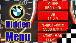 BMW E90 Hidden Menu / Hidden Features - Temperature, Voltage, Speed, RPM + 75 More Fully Translated!