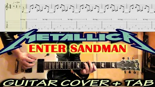 Enter Sandman GUITAR COVER TAB Metallica | Lesson Tutorial | How To Play