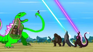 GREEN's SAD ORIGIN STORY: Evolution of BLUE Shin Godzilla [P2]| GODZILLA CARTOON MOVIES