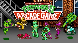 Teenage Mutant Ninja Turtles II arcade game (1989) NES - 2 Players [TAS]