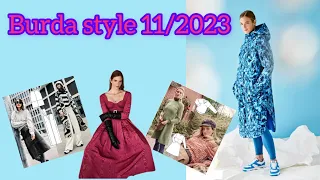 Burda style 11/2023 , full preview and complete line drawings 👘👚👕👗🧥