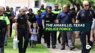 Fallen officer's son gets special police escort on first day of school