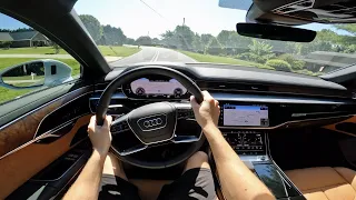 2023 Audi A8L S-Line 55 Quattro | POV Walkaround and Test Drive ASMR