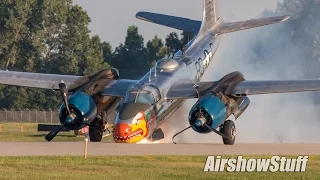 A-26 Invader Nose Gear Collapse On Landing