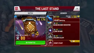 [*/*] Transformers: Earth Wars - THE LAST STAND - Total 80 Battle Points