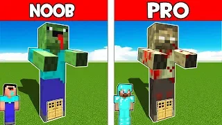 Minecraft Battle: NOOB vs PRO : ZOMBIE STATUE BUILD CHALLENGE! Animation