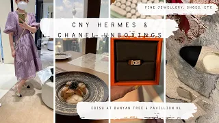 Hermes Luxury Unboxings, h-ancre ring, belt & Chanel slingbacks; spend a day with me at Pavillion KL
