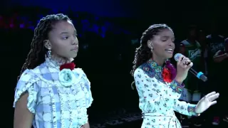 Chloe & Halle sing The National Anthem Like You've Never Heard