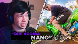 ARUAN REAGE A PRIMEIRA VEZ ANDANDO EM UMA MOTO COM NITRO (RENATO GARCIA) - Cortes do Aruan