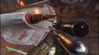 Летающая тарелка в Fallout 4.