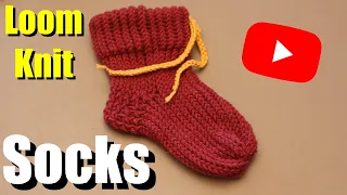 How to loom knit socks - Beginner Tutorial