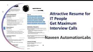 SDET (QA Automation) Resume || Get Maximum Interview Calls