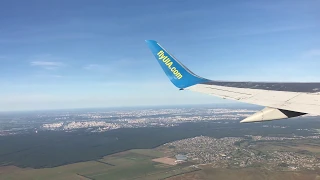 МАУ: Взлет из Борисполя с видом на Киев | Sunny takeoff from Boryspil Kyiv  | Boeing 737-300