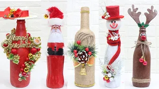 11 Christmas bottle decoration ideas | Home decorating ideas easy