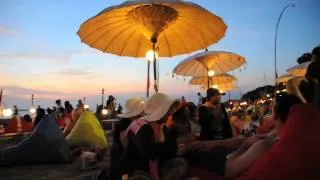 Sunset Drinks - Crystal Palace Beach Bar, Seminyak, Bali, Indonesia