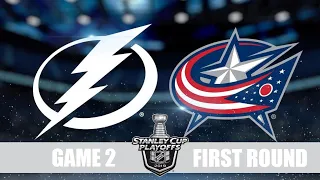 Blue Jackets VS Lightning in Game 2 Тампа & Каламбус Плей-офф, 1/8 финала, Обзор матча