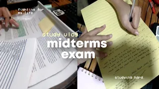 exam week ep.4: late night stu(dying), waking up at 5am, midterms exam| STUDY VLOG
