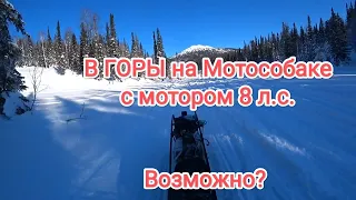 Горный #Мотобуксировщик. Тянет 700 кг по снегоходной дороге. Заброска