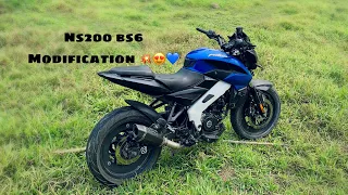 My ns200 bs6 modification review🫶🏻💙💥ktm duke handlebar #ns200 #modified @bikashdaimary5102