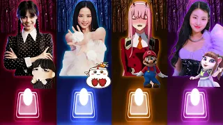 WEDNESDAY DANCE WITH MY HANDS 🆚 BLACKPINK JISOO FLOWER 🆚 TOCA TOCA ANIME 🆚 CUPID FIFTY FIFTY SONGS.