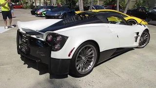 Black & White Pagani Huayra Roadster (w/ startup)