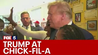Trump makes stop at Atlanta Chick-fil-A | FOX 5 News