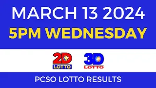 Lotto Result March 13 2024 5pm Swertres Ez2 PCSO