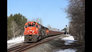 CN Ore Train U717 on the Iron Range with a Nice consist of power