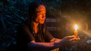 Making Primitive candles that Burn Beeswax, Wilderness Alone, ep 145