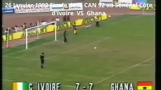 26 Janvier 1992 Finale de la CAN 92 au Sénégal : Côte d'Ivoire  VS  Ghana