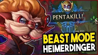 THE LEGENDARY HEIMERDINGER PENTAKILL! (BEASTMODE!!) | The Road To Challenger! - League of Legends