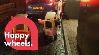 Kids go through McDonalds drive-thru in 'Little Tikes' toy cars | SWNS